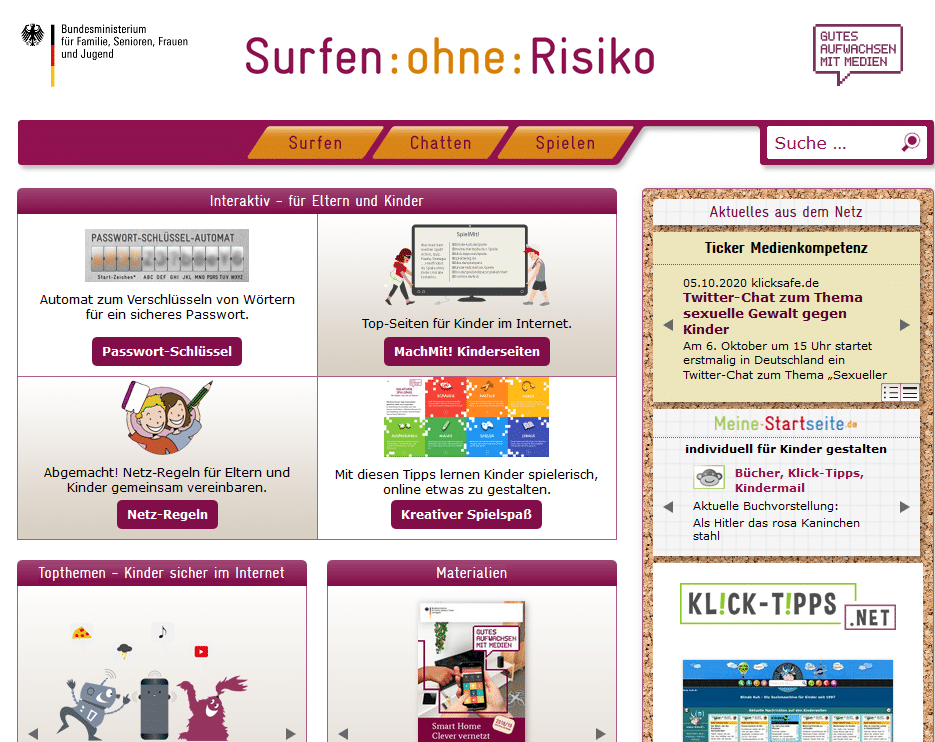 Surfen ohne Risiko Bundesminissterium für Familie und Jugend