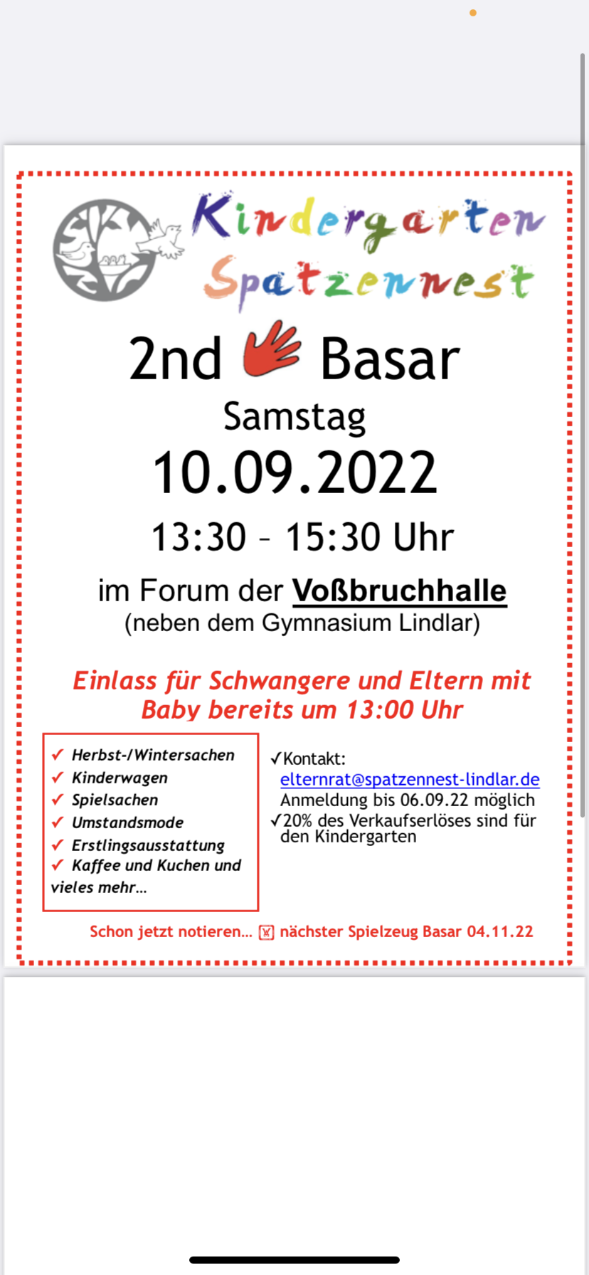 2nd Hand Basar 3 Spatzennest Flohmarkt