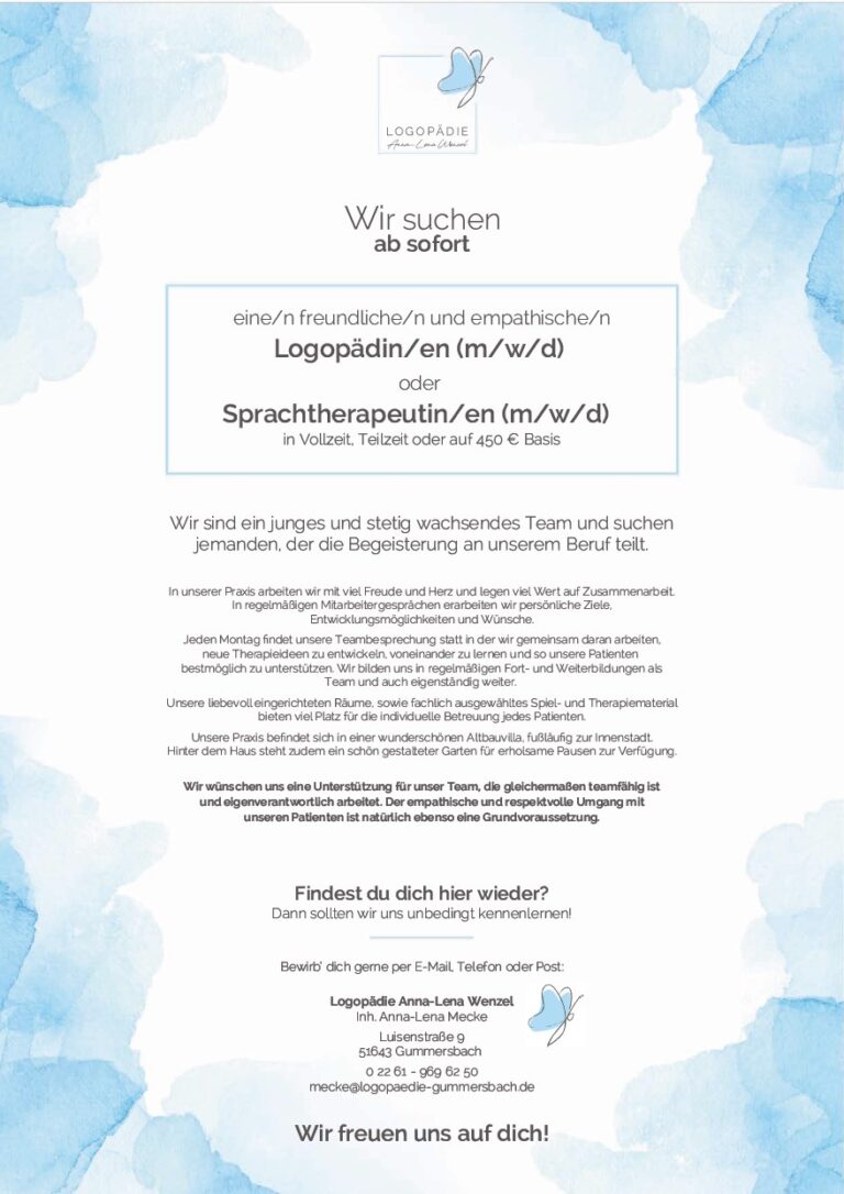Jobbörse Logopädie Anna-Lena Wenzel