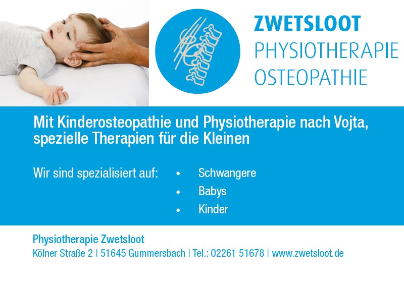 Anzeige Physiotherapie OOsteophatie Zwetsloot